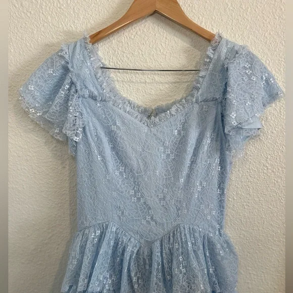 JessaKae Light Blue Ruffled Midi Dress - Picture 5 of 9